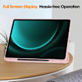Miniatyrbild 5 av 6: Galaxy Tab S9 FE Plus Fodral Tri-Fold Pennhållare Rosa