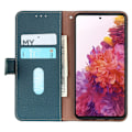 Miniatyrbild 2 av 6: KHAZNEH Galaxy S24 Fodral Premium Litchi Äkta Läder Grön