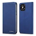 Miniatyrbild 1 av 5: iPhone 12 Pro Max - LC.IMEEKE Läder Flip Fodral - Blå Blue Blå