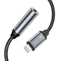 Miniatyrbild 4 av 6: Tech-Protect Ljudadapter Lightning - 3.5mm AUX Hona Nylon Svart