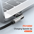 Miniatyrbild 4 av 6: ENKAY 1 m 3in1 USB-C - Lightning / USB-C Magnetisk Svart