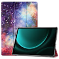 Miniatyrbild 1 av 6: Galaxy Tab S9 FE Plus Fodral Tri-Fold Läder Cosmic Space