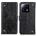 Miniatyrbild 2 av 6: Xiaomi 13 Pro 5G Fodral Läder Mässing Dekor Svart