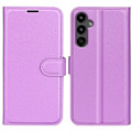 Miniatyrbild 1 av 6: Samsung Galaxy A15 5G Fodral Litchi Läder Lila