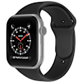 Miniatyrbild 2 av 5: Apple Watch 38/40/41 mm Silikon Armband (S/M) Svart