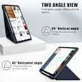 Miniatyrbild 2 av 5: iPad Air 2025-2020 / Pro 11 Fodral Läder Origami Mörk Blå Mörkblå