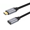 Miniatyrbild 1 av 6: 1m USB-C 3.1 Gen2 Hane - USB-C Hona Adapter Kabel Svart