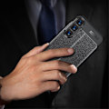Miniatyrbild 6 av 6: Samsung Galaxy S24 Plus Skal Litchi Textur Svart