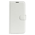 Miniatyrbild 5 av 6: Samsung Galaxy S25 Plus Fodral Litchi Läder Vit