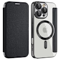 Miniatyrbild 1 av 6: iPhone 16 Pro Max Fodral MagSafe Flip Läder RFID Svart