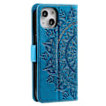 Miniatyrbild 6 av 6: iPhone 15 Fodral Mandala Läder Blå