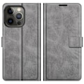 Miniatyrbild 1 av 6: iPhone 13 Pro Max - Solid Slim Läder Fodral - Grå