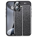 Miniatyrbild 1 av 6: iPhone 16 Plus Skal Med Litchi Textur Svart