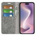 Miniatyrbild 2 av 6: iPhone 16 Pro Fodral Flip Läder Grå