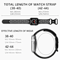 Miniatyrbild 4 av 7: Sportarmband Dual-Color Apple Watch 42/44/45/49 mm (M/L) Svart