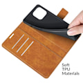 Miniatyrbild 4 av 6: iPhone 13 Pro Max - Solid Slim Läder Fodral - Brun