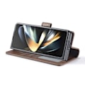 Miniatyrbild 3 av 6: LC.IMEEKE Galaxy Z Fold 5 Fodral Läder Brun