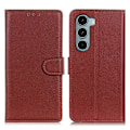Miniatyrbild 1 av 6: Motorola Moto G200 Fodral Litchi Läder Brun