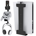 Miniatyrbild 1 av 6: PS5 Universal Väggfäste I Metall För Konsol, Handkontroll, Headset