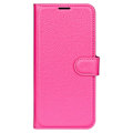 Miniatyrbild 5 av 6: iPhone 16 Pro Max Fodral Litchi Läder Textur Rosa