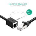 Miniatyrbild 5 av 6: UGREEN 1m RJ45 Cat6 Förlängningskabel LAN Hane - Hona Svart