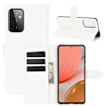 Miniatyrbild 1 av 5: Samsung Galaxy A72 - Litchi Läder Fodral - Vit White Vit