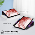 Miniatyrbild 6 av 6: Galaxy Tab S9 Fodral Läder 360° Rotation Cosmic Space