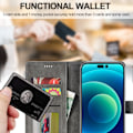 Miniatyrbild 6 av 6: LC.IMEEKE iPhone 15 Fodral Läder Grå
