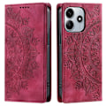Miniatyrbild 1 av 6: Xiaomi Redmi Note 14 4G Fodral Flip Mandala Läder Rosa