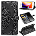 Miniatyrbild 1 av 5: iPhone 7/8/SE (2020/2022) - Mandala Läder Fodral - Svart Black Svart
