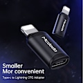 Miniatyrbild 3 av 6: Mcdodo USB-C Hona - Lightning Hane Adapter Svart