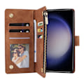 Miniatyrbild 3 av 6: Samsung Galaxy S24 Plus Fodral Läder Multifunktionell Brun
