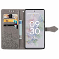 Miniatyrbild 4 av 6: Google Pixel 6A Fodral Mandala Läder Grå