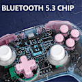 Miniatyrbild 3 av 5: AOLION Trådlös Handkontroll För Switch/PC/iOS/Android Vit