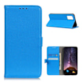 Miniatyrbild 1 av 5: Xiaomi Mi 10T / 10T Pro - Litchi Läder Fodral - Blå Blue Blå
