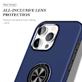 Miniatyrbild 6 av 6: iPhone 16 Pro Skal Med Ringhållare Kickstand Mörk Blå