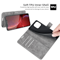 Miniatyrbild 5 av 6: iPhone 13 Pro Max - Solid Slim Läder Fodral - Grå