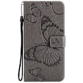 Miniatyrbild 2 av 6: iPhone 13 Pro Max - Butterfly Läder Fodral - Grå