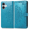 Miniatyrbild 1 av 6: iPhone 16 Fodral Mandala Läder Blå