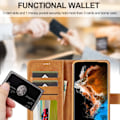 Miniatyrbild 6 av 6: LC.IMEEKE Samsung Galaxy S24 Plus Fodral Läder Brun