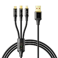 Miniatyrbild 1 av 6: Mcdodo 1.2m 100W 3in1 Lightning/USB-C/MicroUSB Svart