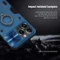 Miniatyrbild 4 av 6: iPhone 13 Pro Max - NILLKIN CamShield Armor Hybrid Ring Skal - Blå
