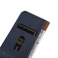 Miniatyrbild 5 av 6: KHAZNEH Galaxy S23 Äkta Läder Nappa Textur Blå