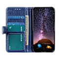 Miniatyrbild 6 av 7: iPhone 13 Pro Max Fodral Crazy Horse Läder Blå Blå