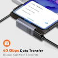 Miniatyrbild 2 av 6: CableCreation USB-C Hona - USB-C Hane Adapter Grå