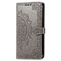 Miniatyrbild 4 av 6: iPhone 16 Pro Fodral Mandala Läder Grå