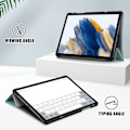 Miniatyrbild 3 av 6: Samsung Galaxy Tab A9 Plus Fodral Tri-Fold PU Läder Svartgrön