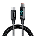 Miniatyrbild 1 av 6: Mcdodo 1.2m 100W USB-C - USB-C LED Snabbladdning Svart