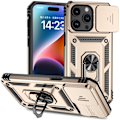 Miniatyrbild 1 av 6: iPhone 15 Pro Max Skal CamShield Armor Ring Guld