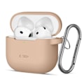 Miniatyrbild 1 av 6: Tech-Protect AirPods 4 Skal Silikon Hook Caffe Latte